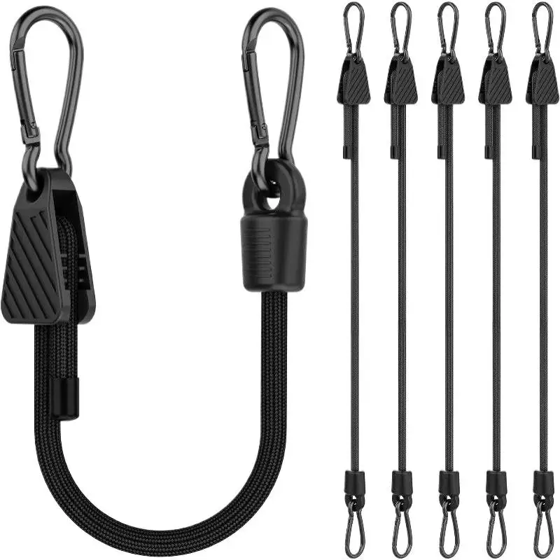 1/2 Stück verstellbares Gummiseil mit Haken, 1 m, strapazierfähiger, elastischer Spanngurt für Ladung, Camping, Fahrradträger, Zelt – Detail 7