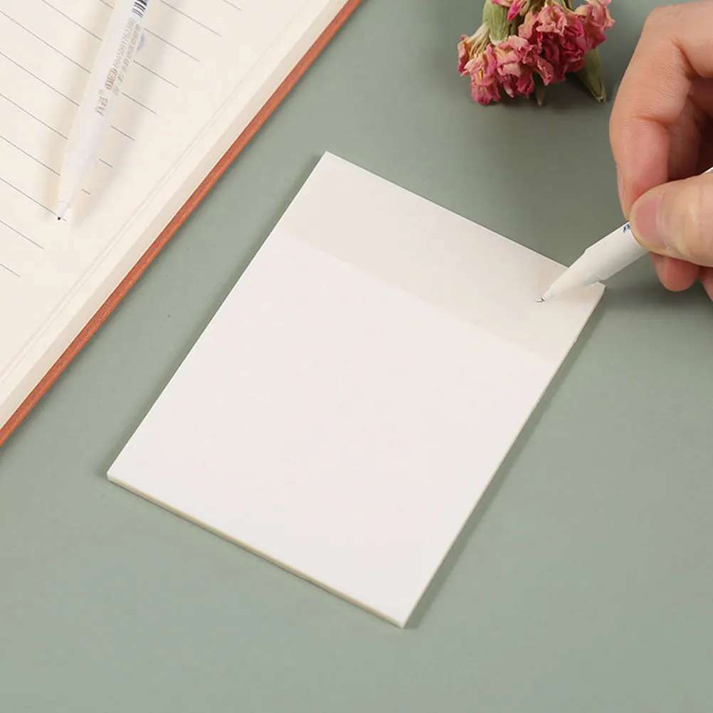 

4pcs Paper Transparent Design Long Lasting No Residue Office Supplies Students Stationery Pads