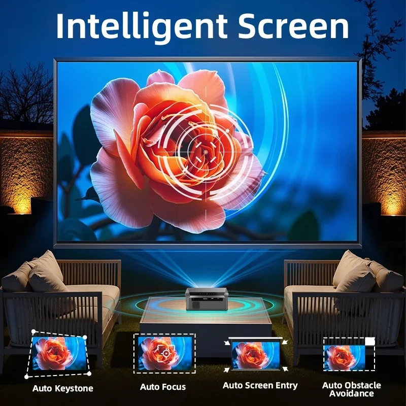 โปรเจคเตอร์ CAIWEI A10Q 4K Full HD 1080P โฮมเธียเตอร์ Android 14 WiFi สมาร์ททีวี โฟกัสอัตโนมัติ Netflix Beam โปรเจคเตอร์สำหรับใช้งานกลางแจ้ง