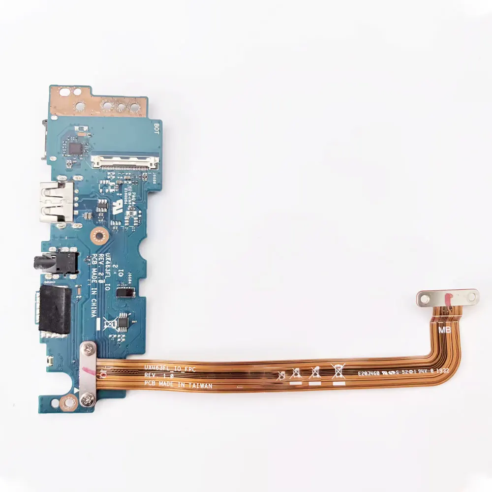OEM For ASUS Zenbook Flip 14 UX463 UX463F UX463FA UX463FL 2-in-1 Laptop I/O Audio USB Jack Port Switch Power Button Board Cable