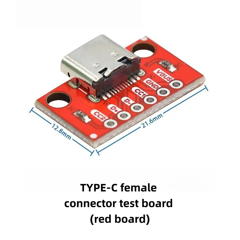 لوحة اختبار موصل سالب TYPE-C، USB3.1 16P إلى 2.54، وحدة لوحة محول الطاقة عالية التيار