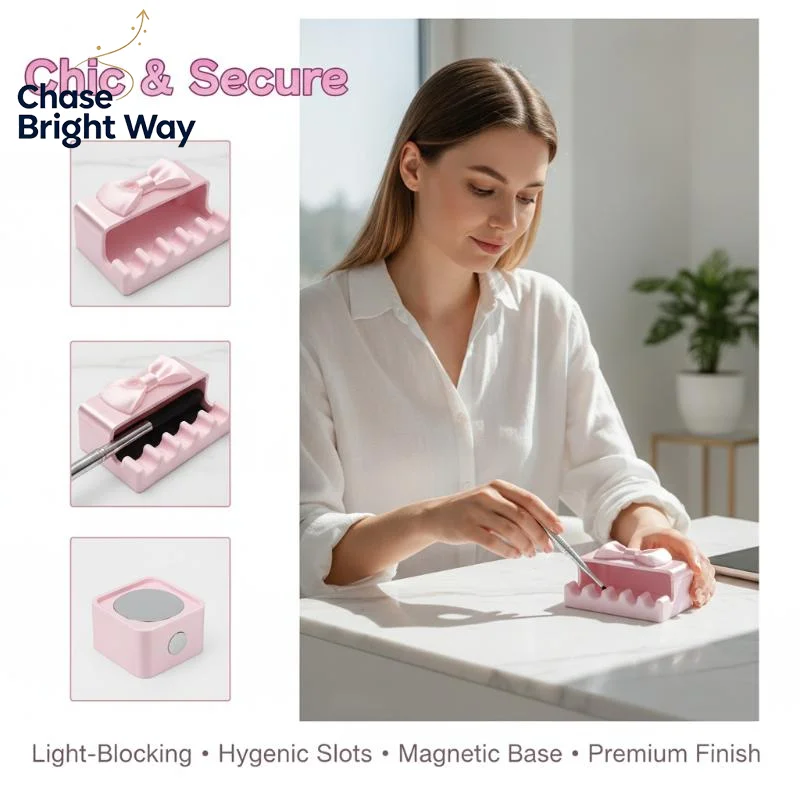 Brush Holder Easy to Clean Portable Space Saving Organizer for Watercolor Artists Nail Art Salon Home Use