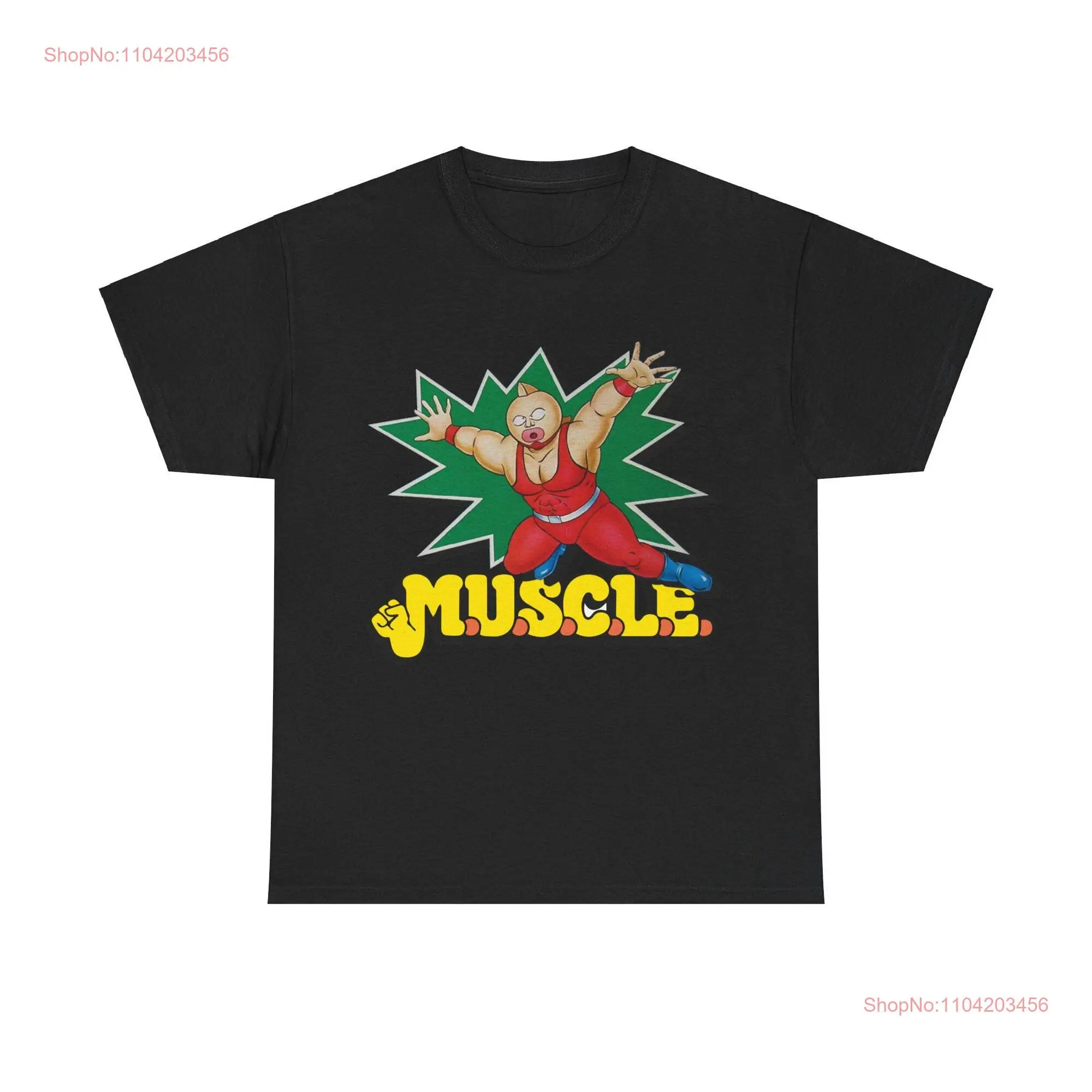 M U S C L E Men 80s Retro Kinnikuman Toy Nostalgic Heavy Cotton T Shirt Men's Woman's long or short sleeves