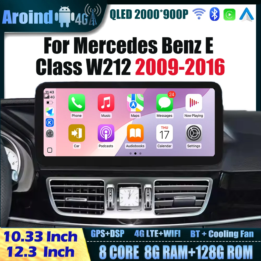 

Android 15 Car Radio For Mercedes Benz E Class W212 2009 - 2016 Multimedia Video Player GPS Navigation Car Accessories 4G WIFI