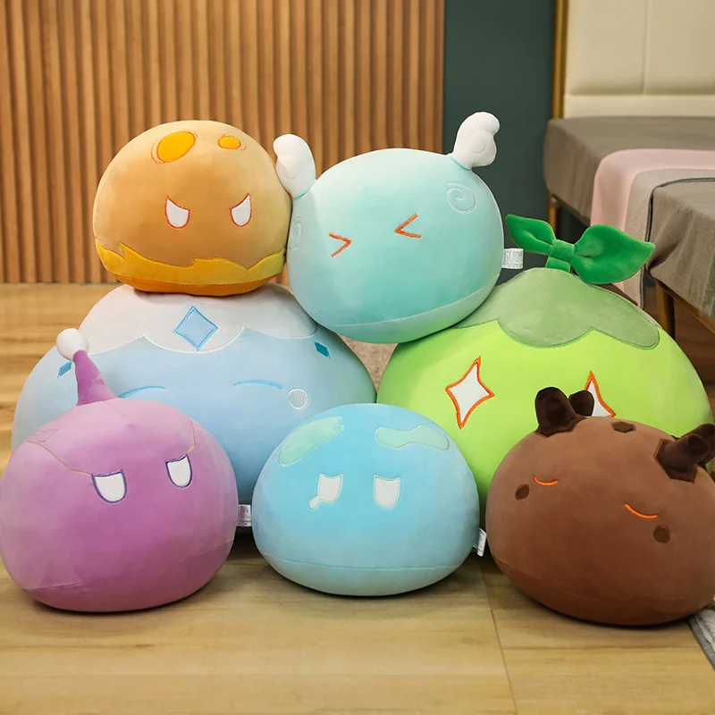 

10cm Various of Hot Game Genshin Impact Slime Pendent Cute Plush Dolls Throw Handful Toys Cartoon Birthday Xmas Gift