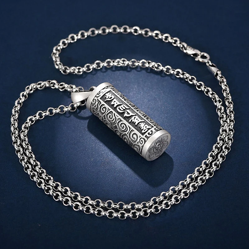 1PC Copper Plating Silver Pill Case Holder Pill Box Waterproof Cylinder Urn Pendant Memorial Necklace Jewelry