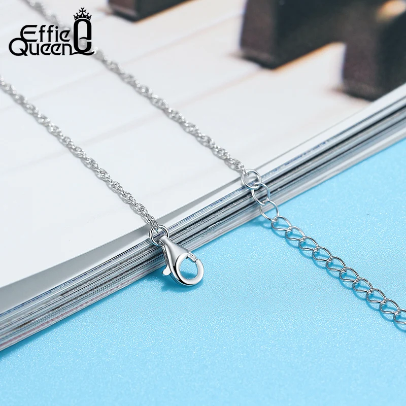 

Цепочка-браслет на ногу Effie Queen из стерлингового серебра 925 пробы, 1 мм, для женщин, простой стильный регулируемый водонепроницаемый летний пляжный аксессуар SA06