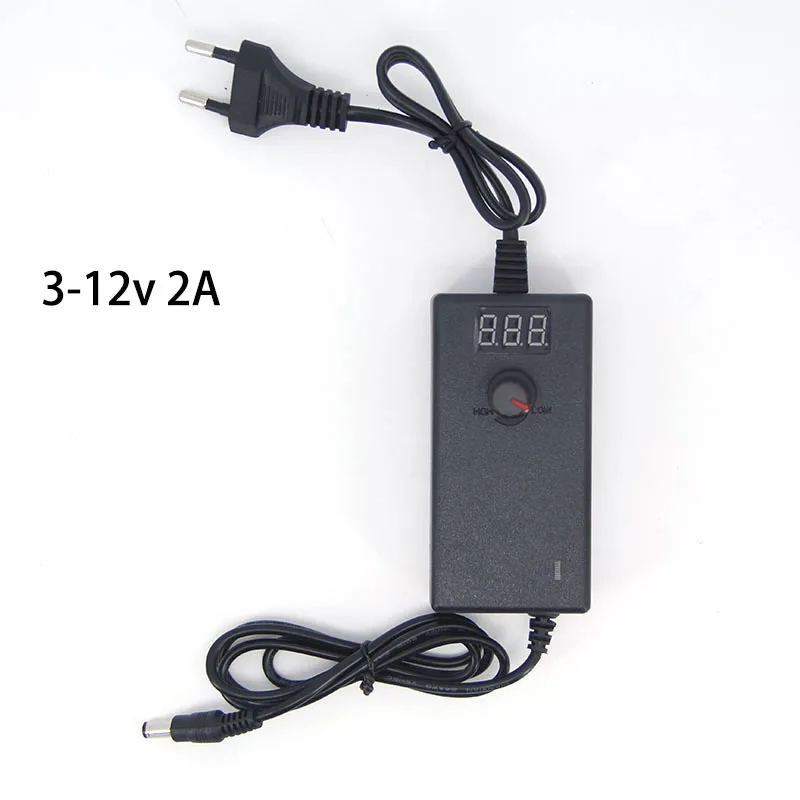 Universal Adjustable 3V-12V 2a 3V 5V 6V 9V 12V 1A AC To DC Power Supply Adapter Switch Power 220V To 12 V Volt display screen p