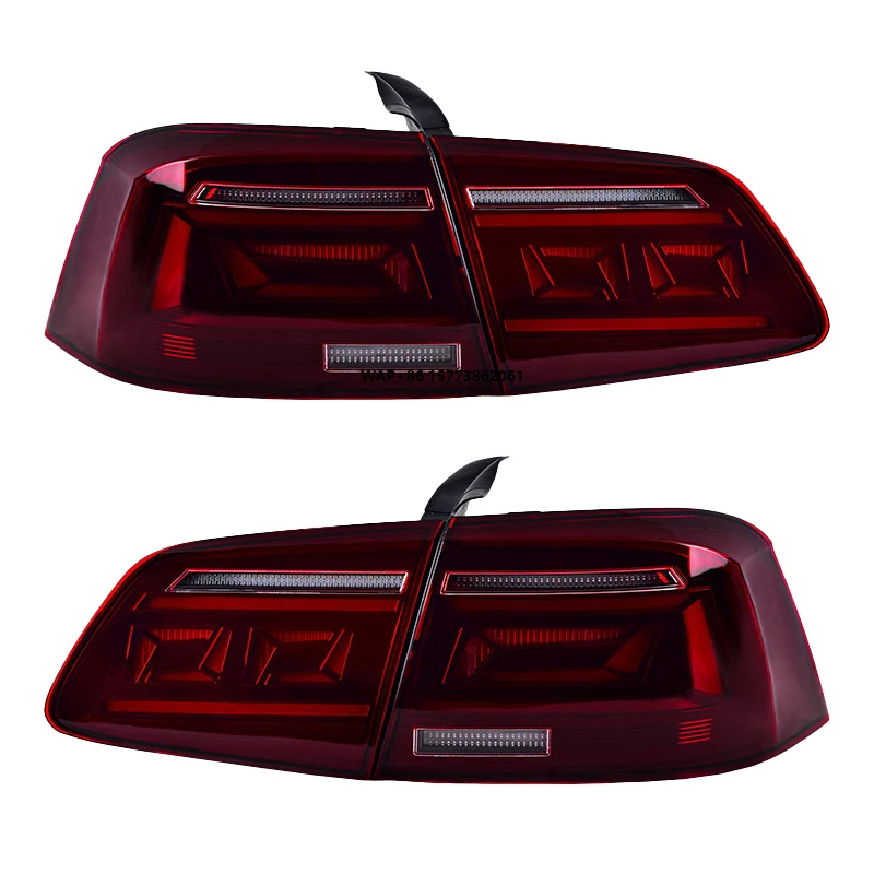 

2 Pieces for Passat B7 Taillight 2012-2016 Rear Light Red Tail Light Upgrade LED Taillight Turn Signal Light