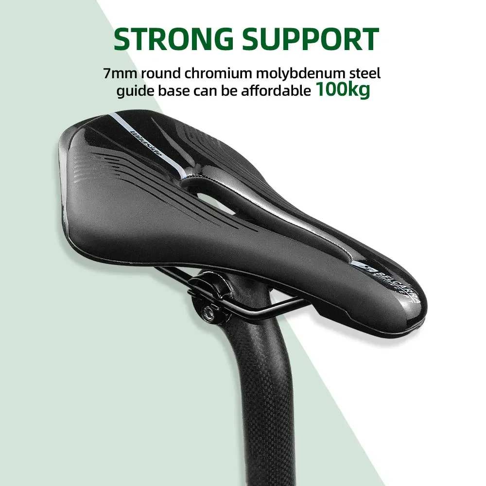 Wildside Bike Saddle Ultralight Road Bike Saddle MTB Short Nose Bicycle Seat PU Leather Hollow Prostatic Saddle Cycling Parts