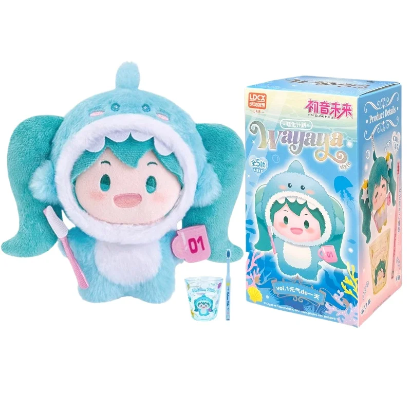 Perlengkapan Anime Asli Hatsune Miku Wayaya Boneka Plush Blind Box Set Sikat Gigi Cangkir Cuci Boneka Garage Kit Gantungan Kunci Perlengkapan Anime