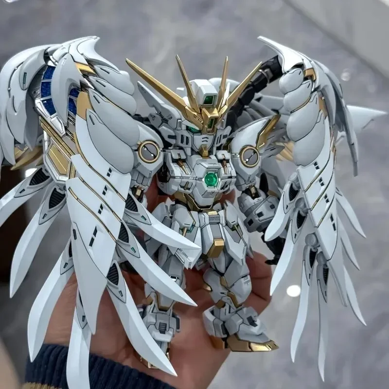 

MGSD Wing Zero EW Белоснежка версия Angel Feather Drop Mech Сборка Модель Комплект Фигурка Украшение Рабочего Стола Кукла Мальчик Игрушка