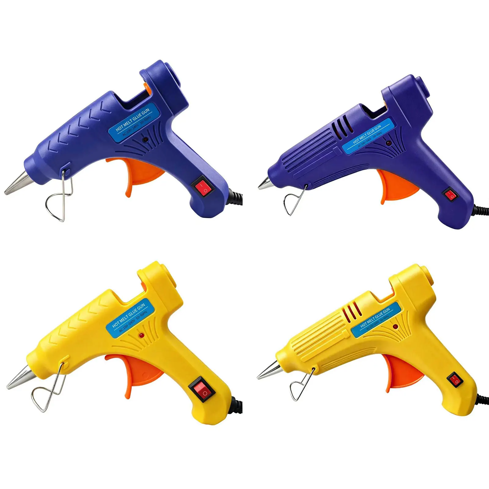 DIY Mini Hot Glue Gun Dual Wattage 20W 100W LED Indicator Retractable Stand for Crafts Home Repair
