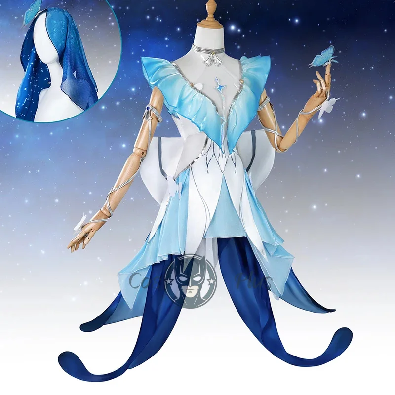 

The Shorekeeper Cosplay Costume Wuthering Waves Cosplay Dress Women Girl Uniform Halloween Headgear Role Play Outfit Show Dress