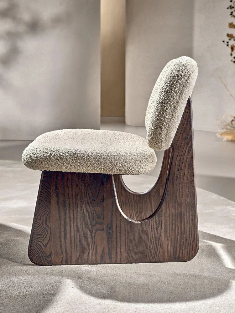 Medieval style solid wood dining chair high-end household simple restaurant back chair