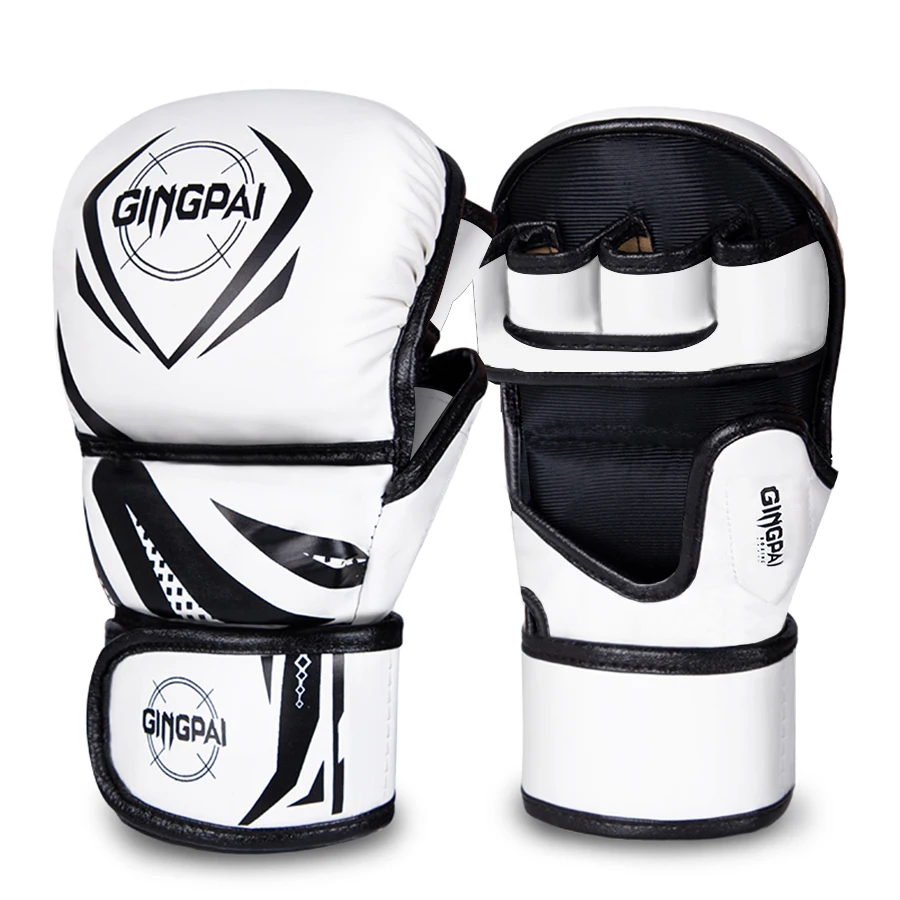 Professionelle MMA Halbfinger-Kampfboxhandschuhe, verdickte Sanda Free Fighting Mixed Martial Arts Trainingshandschuhe – Detail 7