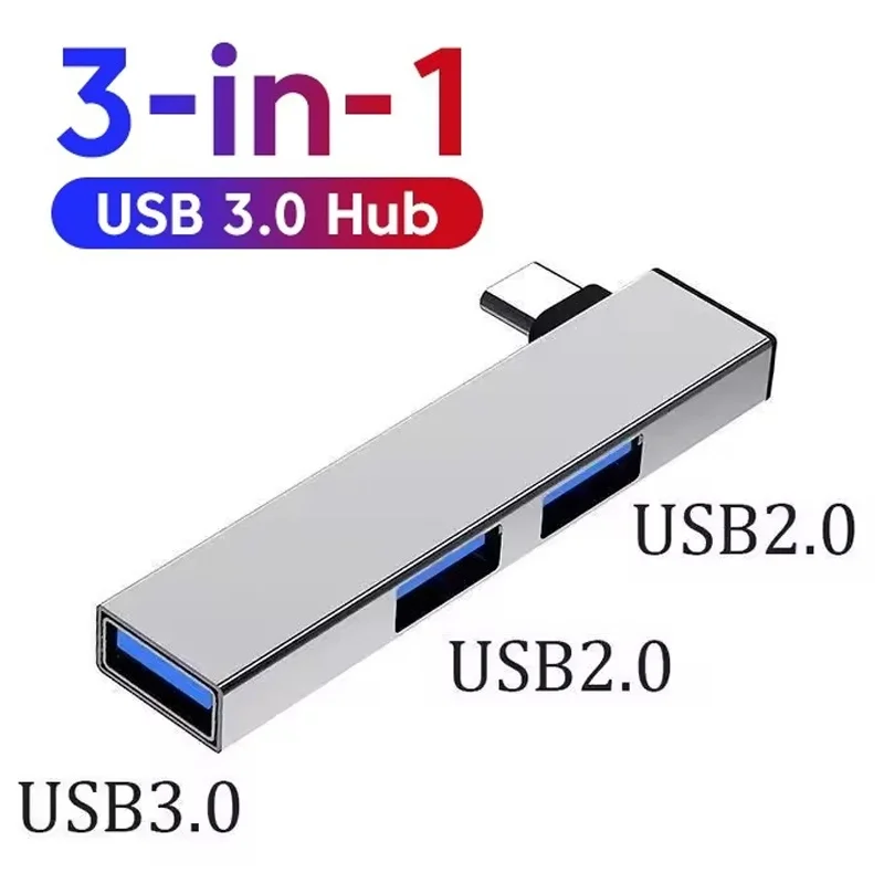 3 In 1 USB 3.0 HUB 3 Ports Multi Type C Splitter Type C HUB Adapter USB Extender For Lenovo Macbook Laptops Computer Accessories