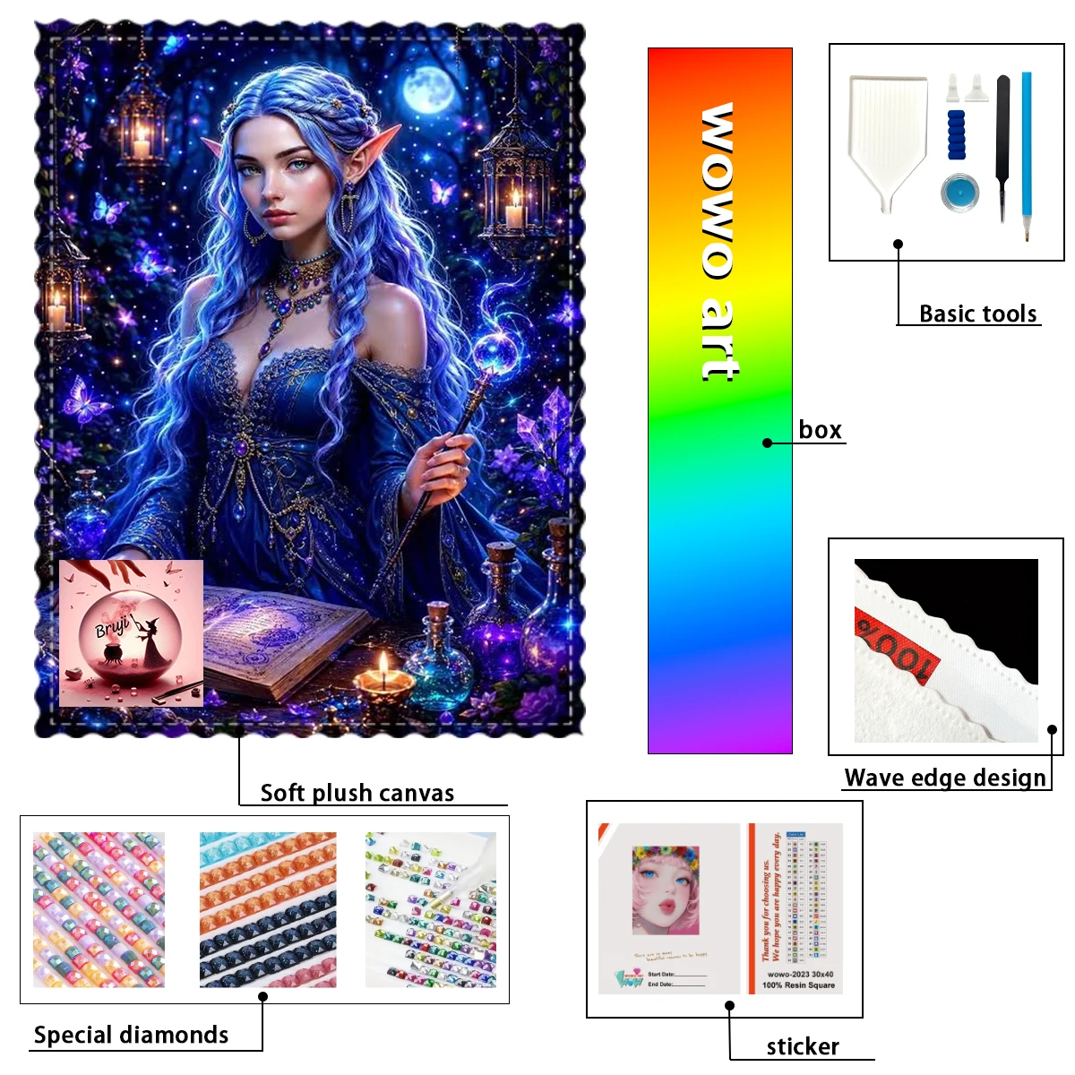 【bruji_-diamond-art】la-bruja-de-orejas-de-elfo-ab-rhinestone-fd-rhinestone-perfect-resin-diamond