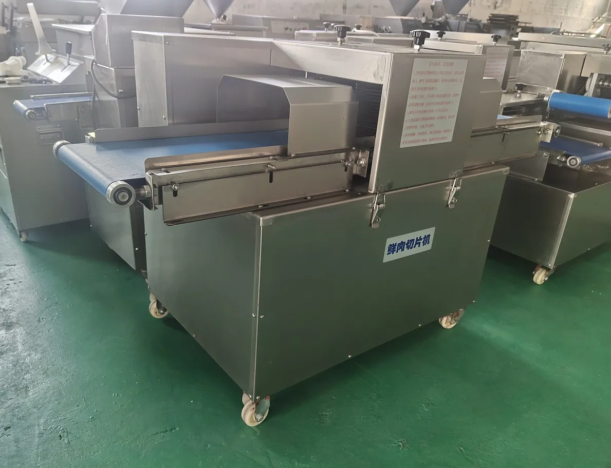 เครื่องสไลซ์เนื้อสดอัตโนมัติ เนื้อหมู อกไก่ เครื่องตัดเนื้อกระตุก