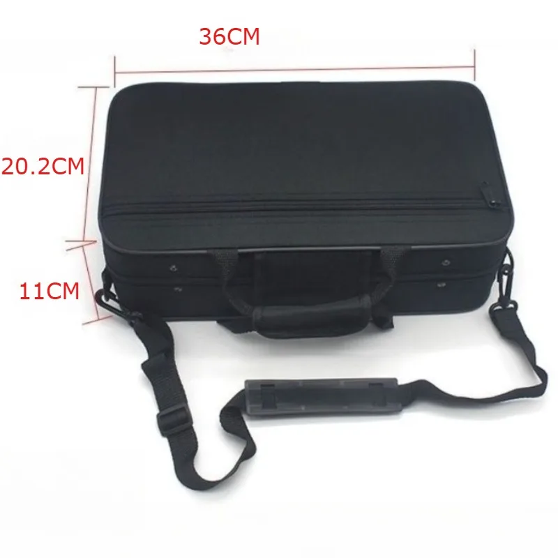 Black Pipe Clarinet Storage Box Children/Adult B-down Adjustable Portable Professional Carrying Box Woodwind Instruments Case