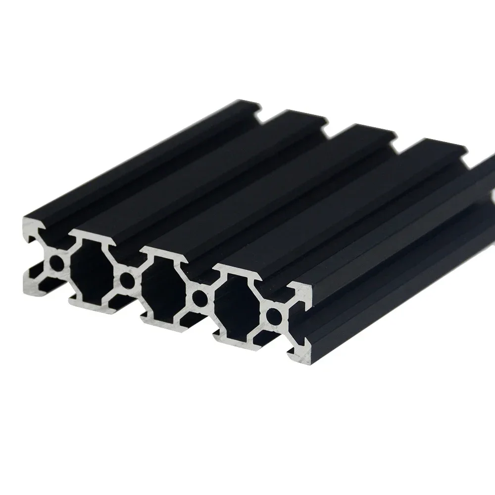 

1PC BLACK 2080 V-Slot European Standard Anodized Aluminum Profile Extrusion 100-800mm Length Linear Rail for CNC 3D Printer