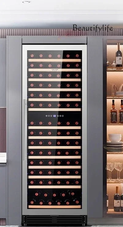 N40 Wine Cabinet Constant Temperature Wine Cabinet Ice Bar Stainless Steel Double Door Double Use Refrigerated Ice Bar Wine Cab