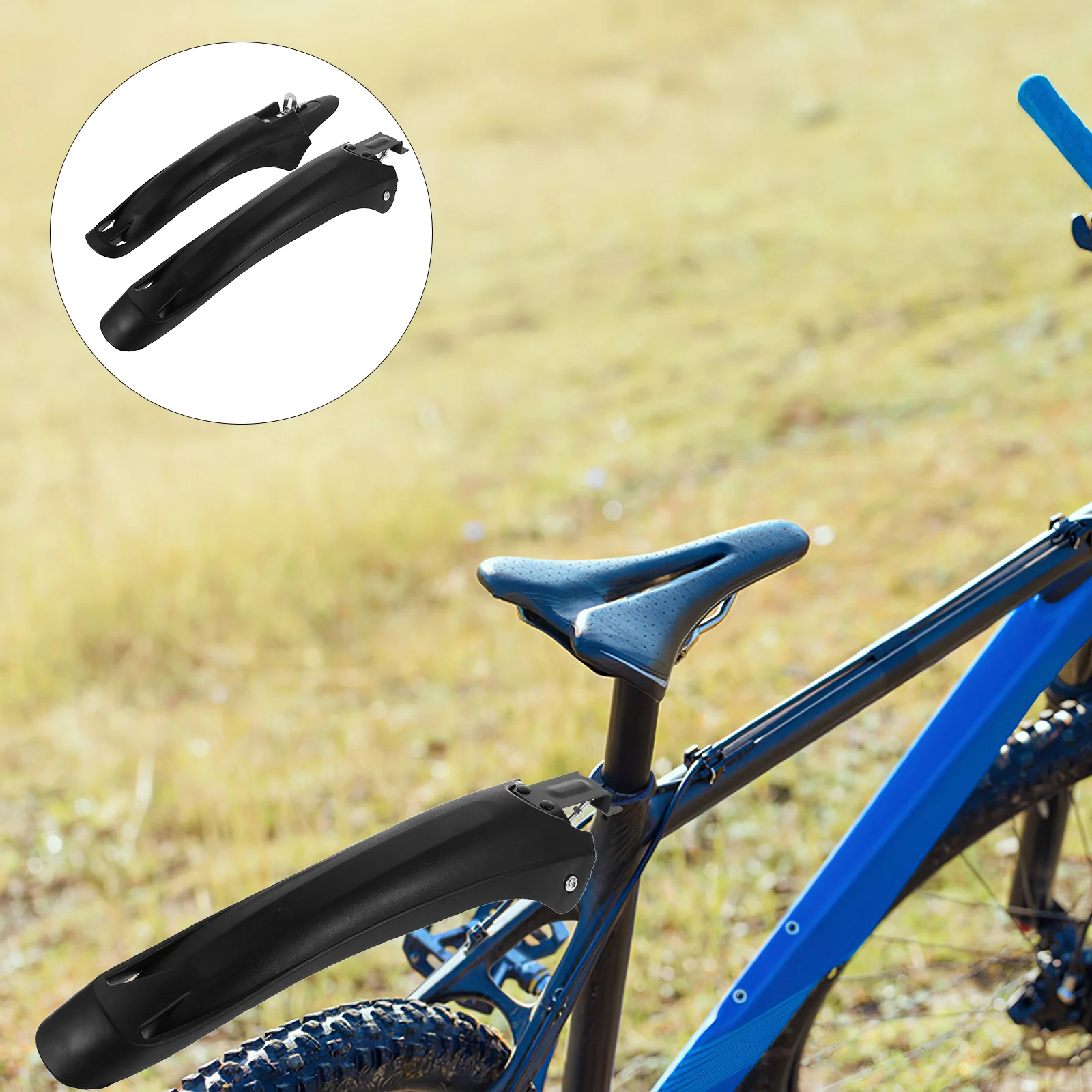 

1 Pair Mountain Bike Mudguards Plastic Front Rear Bicycle Tire Mud Guards Bull Nose Design For Water Dirt Protection Universal