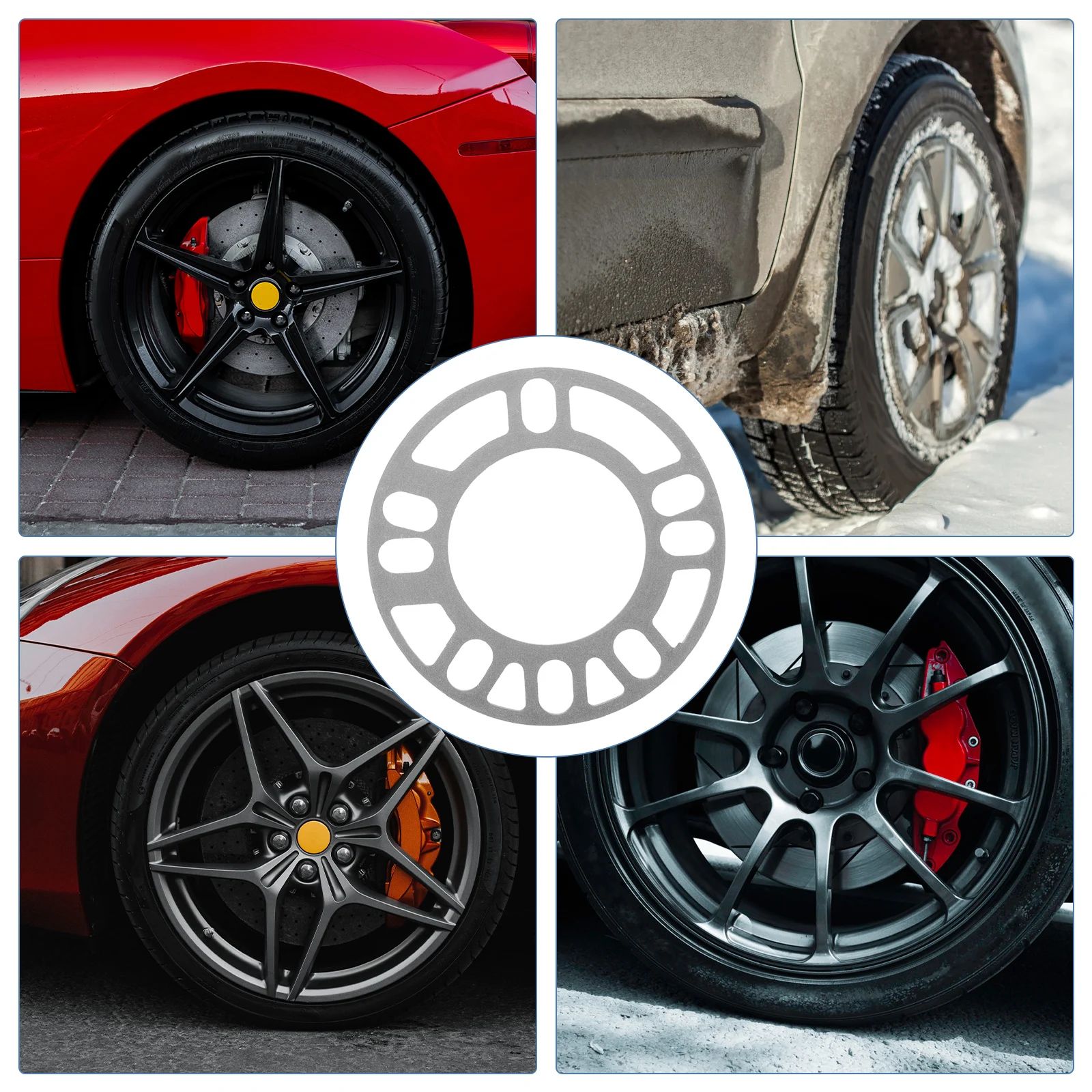 

2Pcs 5mm Wheel Hub Spacers Car Truck Accessories Aluminum Alloy Hubcentric Tire Gaskets Compatibility Stability