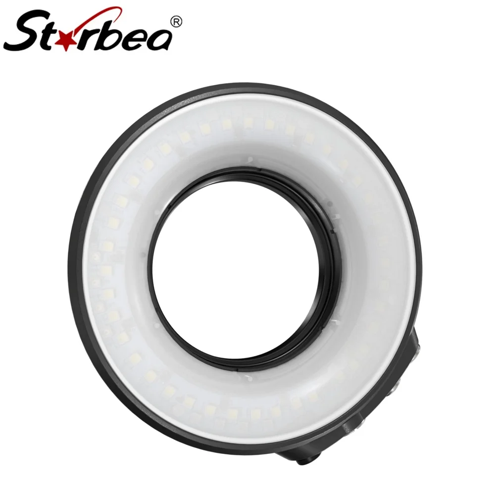 Strbea 1200LM Ring Light Underwater Flash General camera 67mm threaded Lens 5 Modes 4 Colors with USB Charge Waterproof Flash