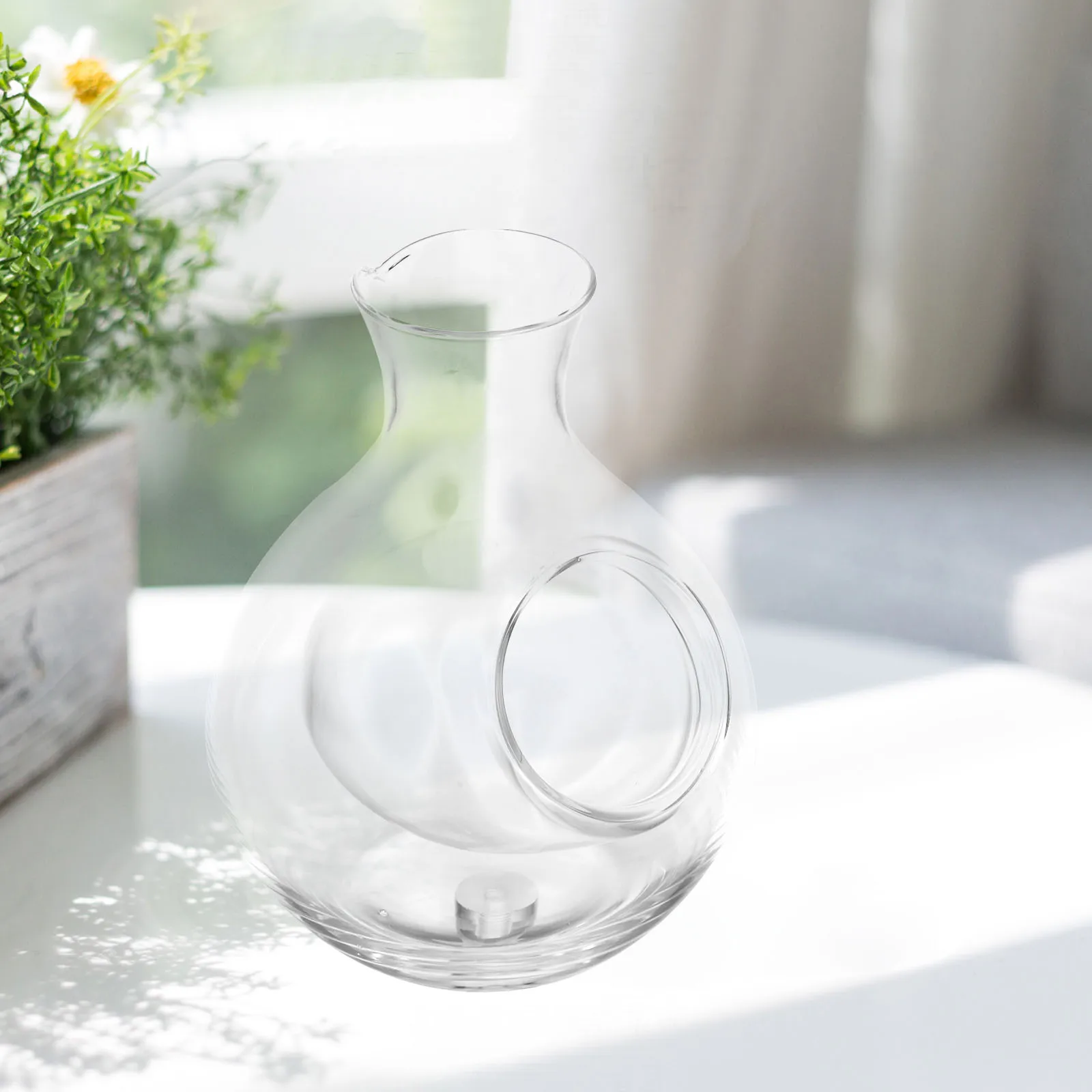 

Glass Ice Wine Decanter with Thick Bottom for Stable Use Ideal for Bar Home Hotel Restaurant Wine Tasting Experience