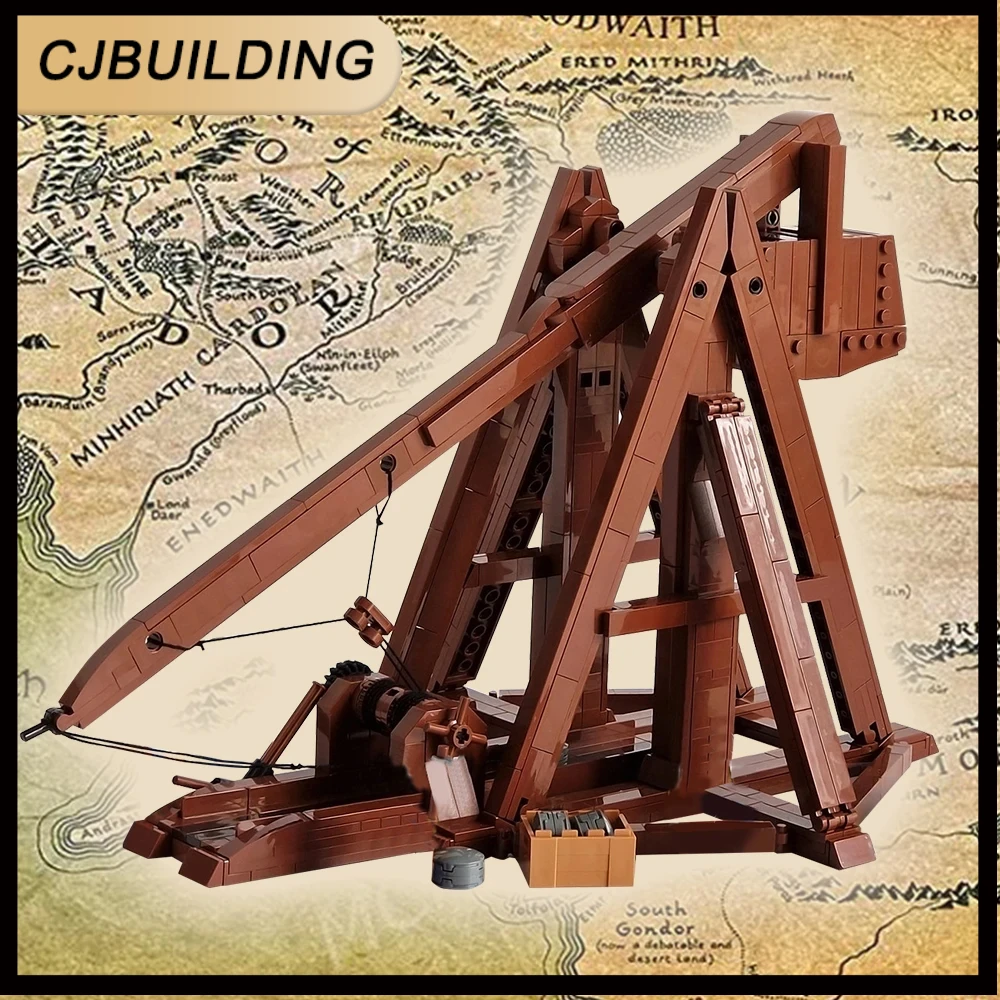 

MOC Medieval Trebuchet Bricks Model Medieval Ancient Military Chariot Building Blocks Set Educational Toys For Gift MOC-141541