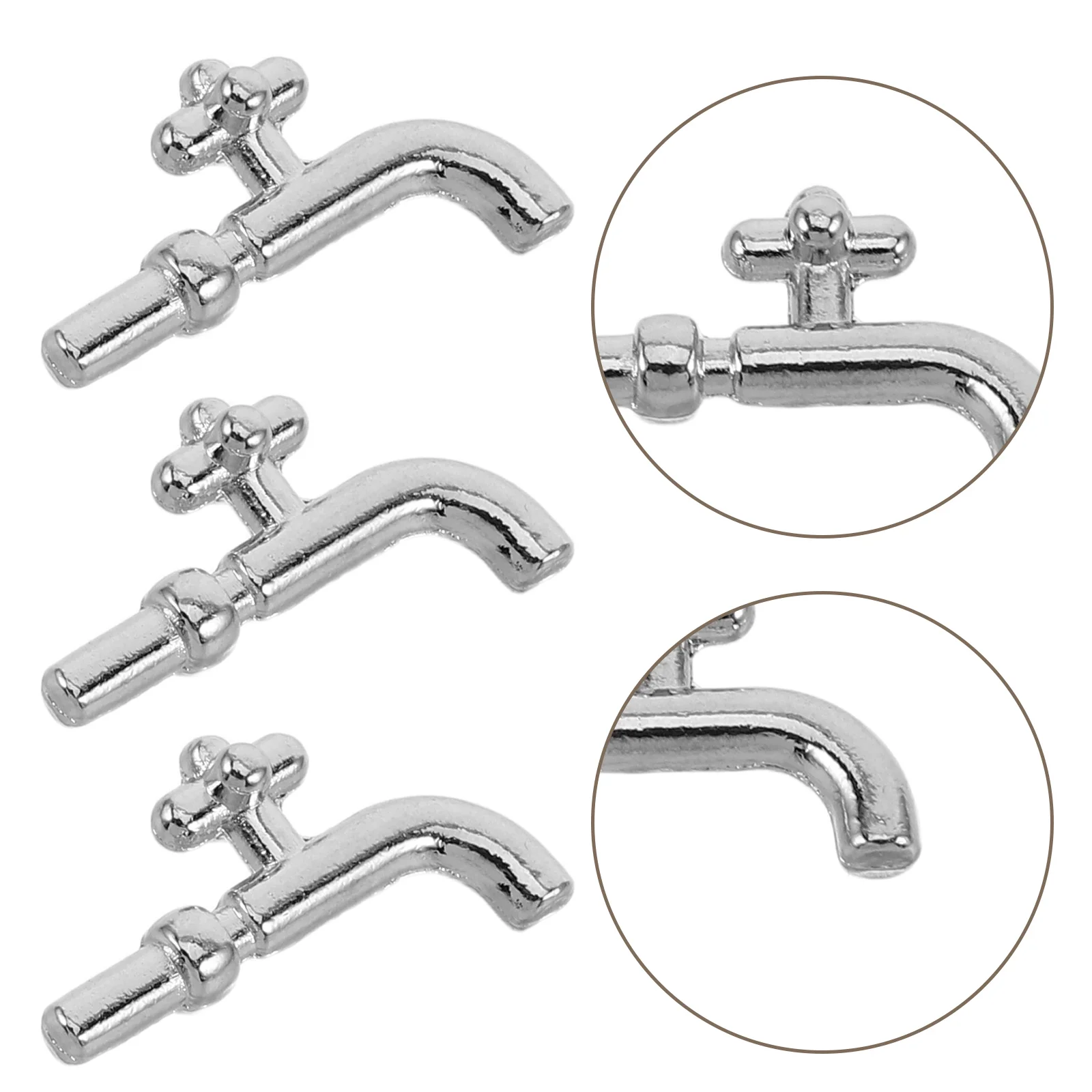 

House Faucet Dollhouse Diy Decorations Bathroom Accessories Hardware Artificial Model Kitchen Sink