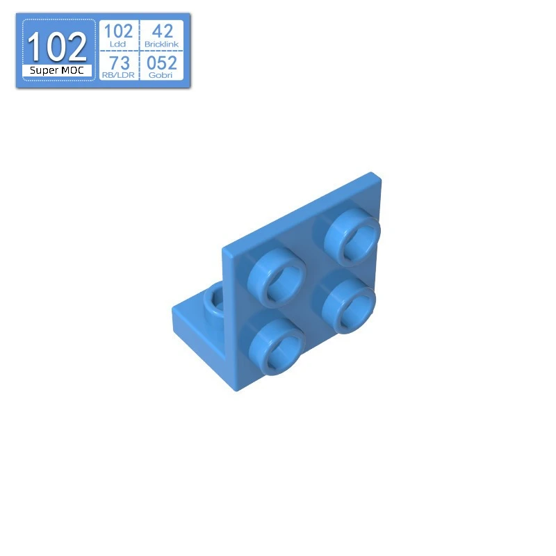 10PCS Moc Accessories Compatible with 99207 Bracket 1x2-2x2 Building Blocks Inverted Plate Bricks Particle Puzzle Idea DIY Toys - view 6