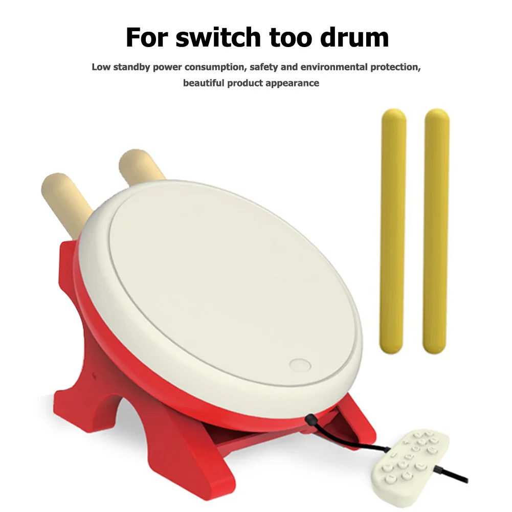 Taiko Drum for Nintendo Switch Game Console Drum Controller Drum Sticks for Taiko No Tatsujin with Drum Sticks Game Accessories