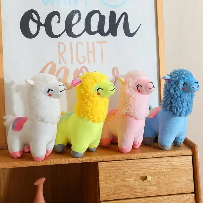 Soft Alpaca Plush Toy Skin-friendly Stuffed Sheep Pillow 1Pcs Cute Doll for Children Bedroom Nap Home Decor