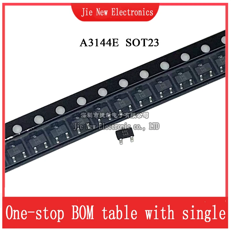 10/50PCS A3144E 44E Salão Efeito Sensor Interruptor SMD Salão Elemento SOT23 A3144 Sensor Motor Elétrico Sem Escova