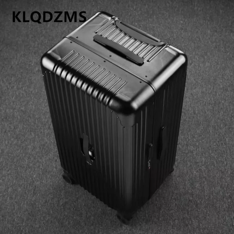 KLQDZMS New Luggage 24 “26” 28 Inches High-capacity Aluminum Frame Trolley Case Men\'s Password Box Universal Wheel Suitcase