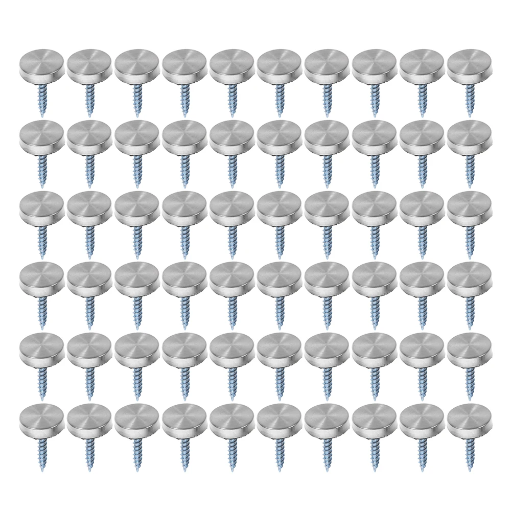 

Stainless Steel Mirror Nails Decorative Screw Caps Furniture Screws Hinge Cover Glass Clips Panel Mounting Hardware