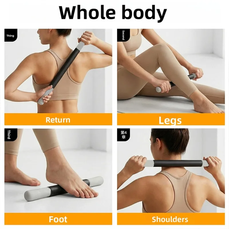 Massage-Stick Tragbare Rolle, Handgehalten, Tiefengewebe-Schaumstoffrolle, Körpermassage- und Myofasziales Entspannungswerkzeug für Beine, Nacken, Waden – Detail 6