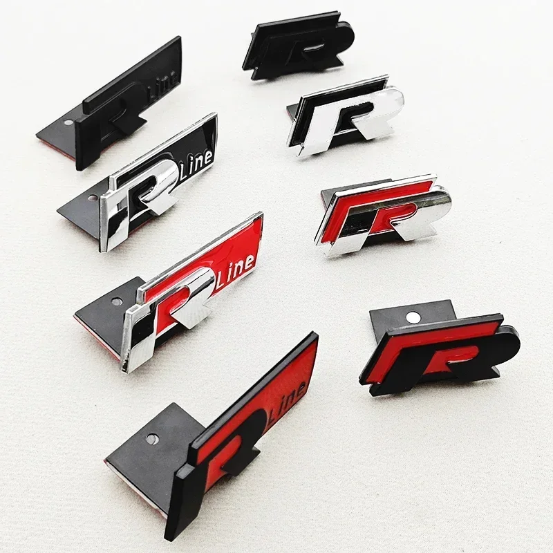 

3D Metal Car Logo R RLine Front Grille Emblem Badge Sticker For Volkswagen VW Golf R R32 MK7 MK7.5 MK8 Polo GTI GLI Accessories