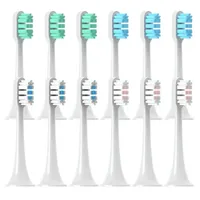 10pcs Replacement Brush Heads for Xiaomi Mijia T300/T500/T700 Sonic Electric Toothbrush Soft Bristle Nozzles with Caps Vacuum