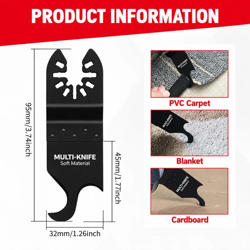 Oscillating Multi-Tool Hook Blade, Special-Shaped Oscillating Saw Blade for Power Tools