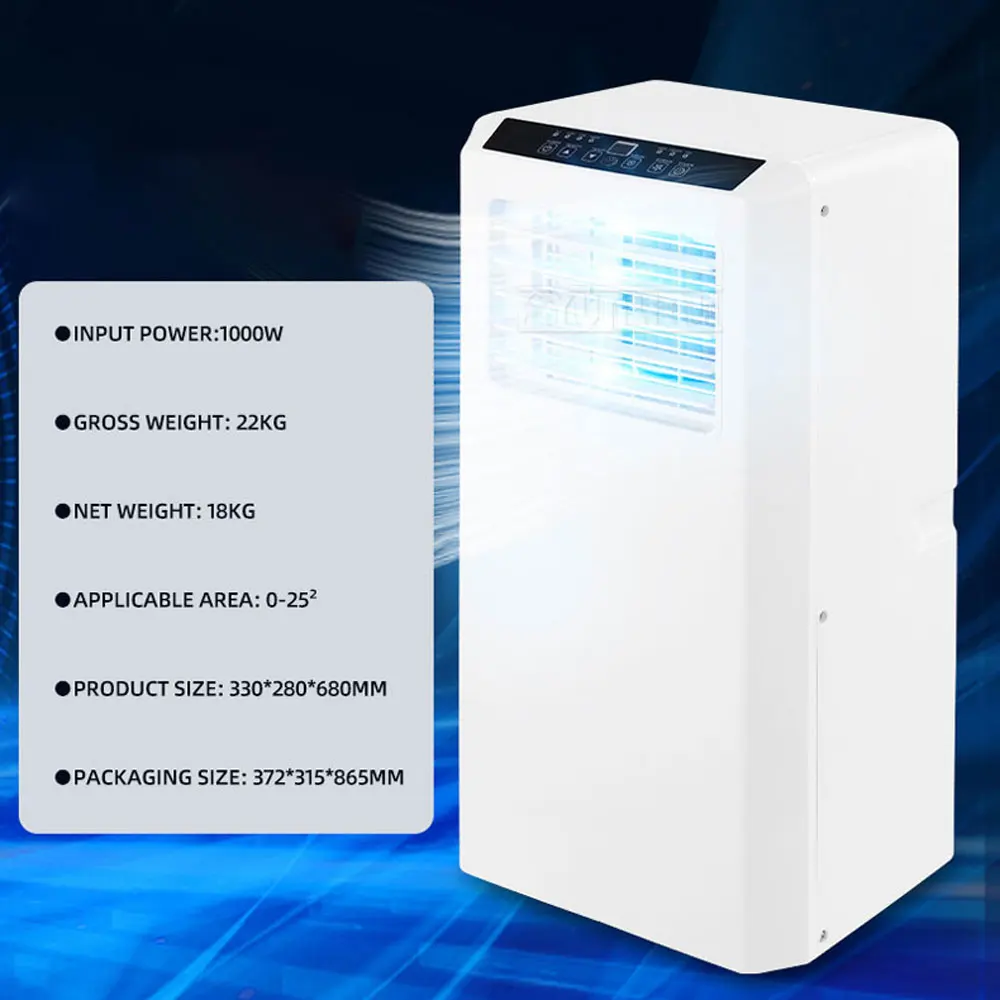 Aire Acondicionado Portátil Pequeño de 1.5P, Unidad de Refrigeración Móvil Individual para Espacios de 0-20 m² ㎡   Climatizador de Habitación Compacto