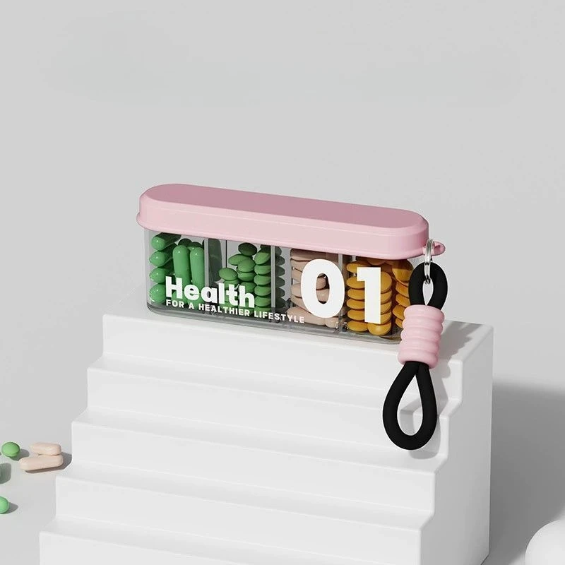 1PC New Portable Pill Box Mini Sealed Dustproof Compartment Medicine Organizer for Travel Outdoor Pill Organizer