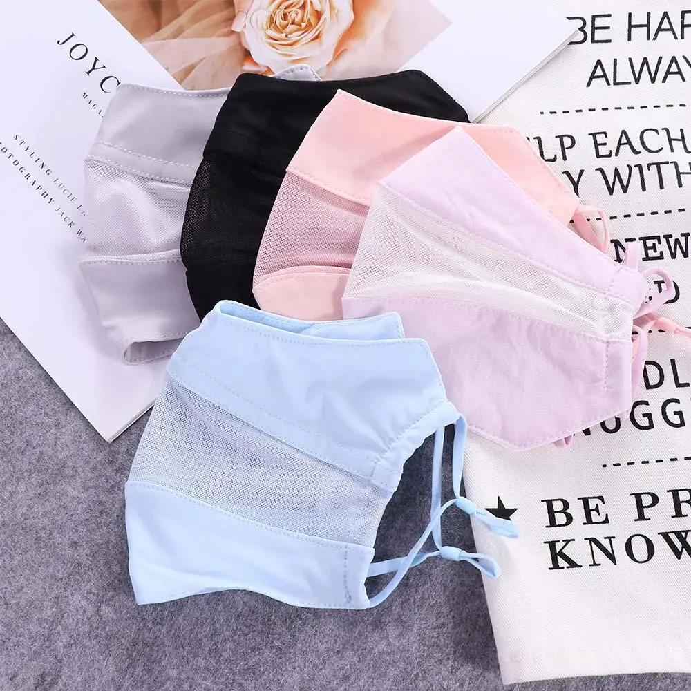 

Mask Fishing Solid Color Hiking Sun UV Protection Ice Silk Face Scarf Face Scarves Sunscreen Veil Anti-uv Face Cover