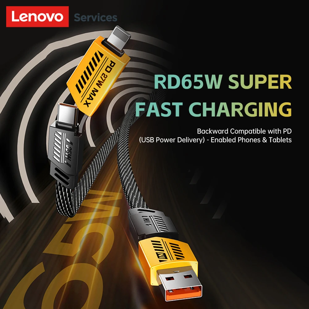 

65 Вт 4 в 1 Mecha Кабель для быстрой зарядки данных Шнур PD 27 Вт Для iPhone 17 Samsung Xiaomi USB Type C Многопортовый провод для быстрой зарядки