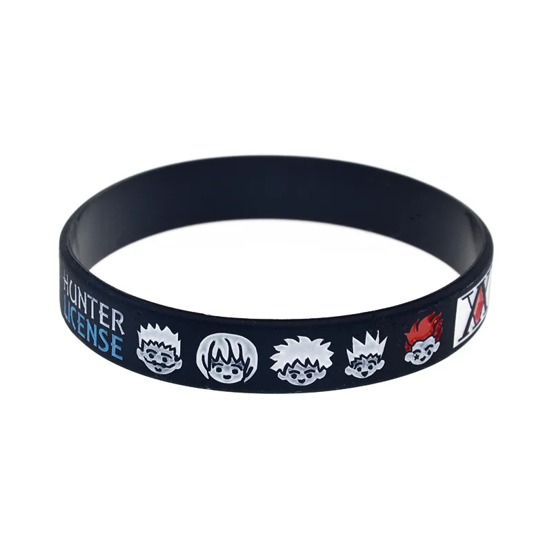1PC Hunter License Silikonarmband Cartoon Armband Anime Cosplay Schmuck Geschenke Schwarz Erwachsenengröße
