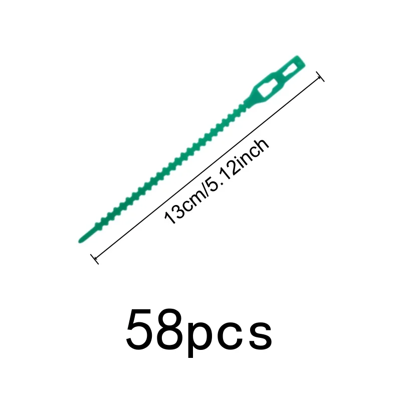 58Pcs13cmReusableFishbone Cable Tie SelfLockAdjustNonLoosening Suitable forGardeningClimbing VinePlantFixing、VineWindWind、Flo