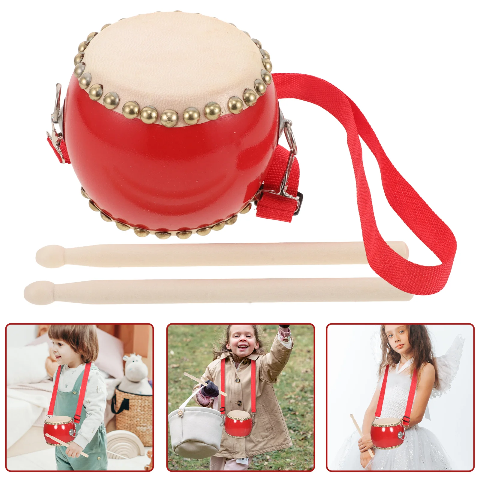 Tambourines for Adults Gongs and Drums Kids Toy Portable Infant Hand Small Baby