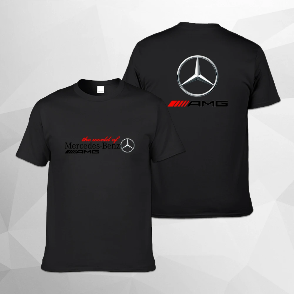 Mercedes Benz-Camiseta de cuello redondo para hombre y mujer, estilo Simple de diseñador de moda, protección de seguridad, otoño/invierno, 2024